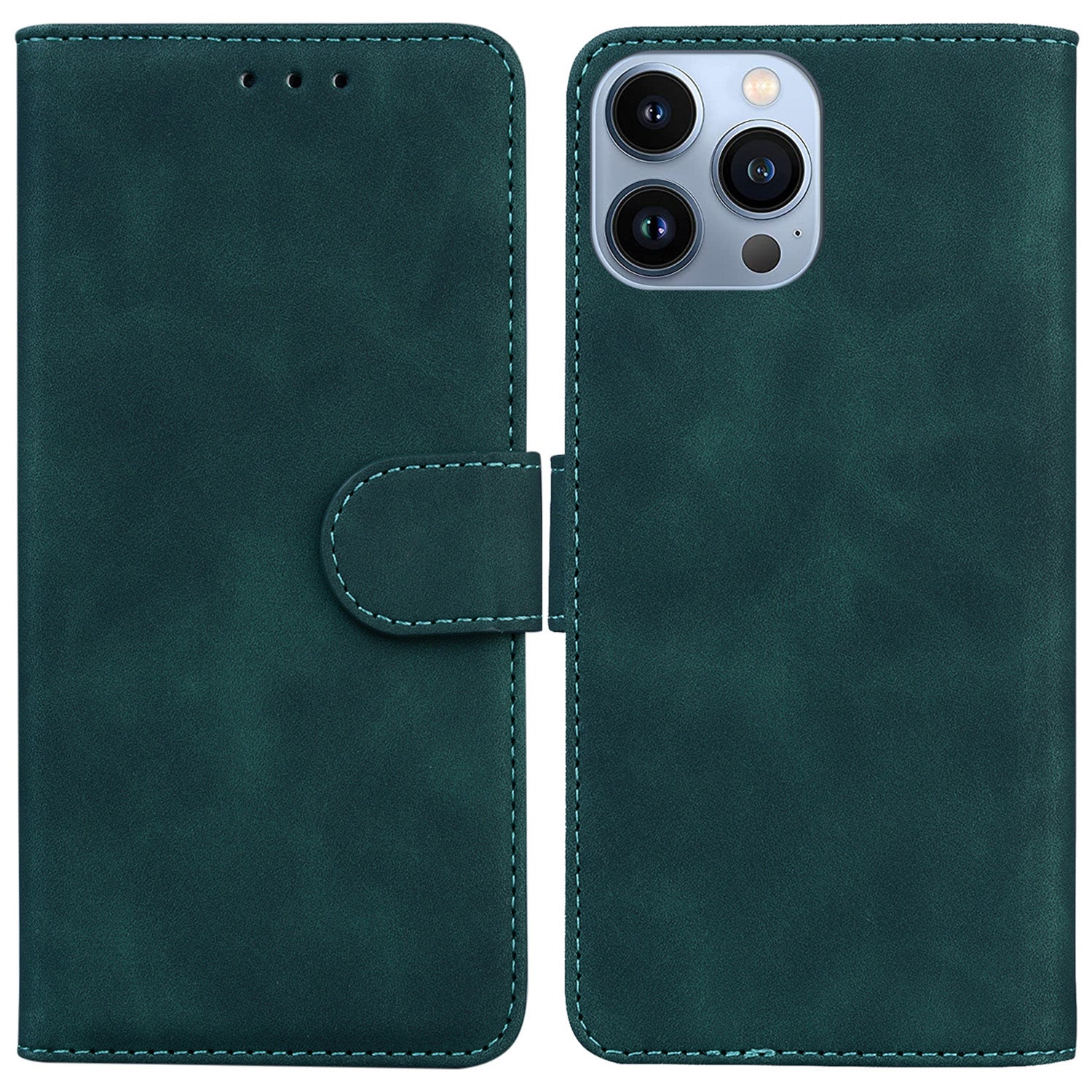 For iPhone 15 Pro Max Anti-Scratch Phone Case Stand PU Leather Wallet Solid Color Mobile Phone Cover For iPhone 15 Pro Max Anti-Scratch Phone Case Stand PU Leather Wallet Solid Color Mobile Phone Cover